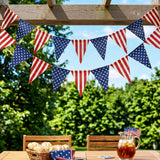 Wrapables 4th of July Patriotic Stars and Stripes American Flag Pennant Banner Garland (Set of 2)