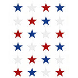 Wrapables 4th of July Patriotic Red White and Blue Hanging Stars Banner Garland (Set of 4)