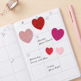 Wrapables Heart Shaped Self-Adhesive Glitter Foam Stickers, For Arts & Crafts, Decorations, Valentines Day, Mothers Day (200pcs)