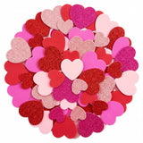 Wrapables Heart Shaped Self-Adhesive Glitter Foam Stickers, For Arts & Crafts, Decorations, Valentines Day, Mothers Day (200pcs)