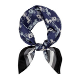 Wrapables Women's Silky Feeling Satin Neckerchief Square Scarf 26.5 x 26.5 Inches, Blue Carriage