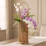 Wrapables Woven Wicker Rattan Bamboo Wine Bottle Basket Carrier, Wine Holder