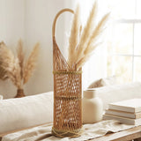 Wrapables Woven Wicker Rattan Bamboo Wine Bottle Basket Carrier, Wine Holder