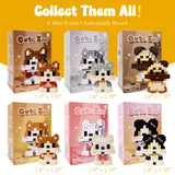 Wrapables Animal Building Blocks Set for Party Favors, Goodie Bag Stuffer, Stocking Stuffer (Set of 6), Dogs