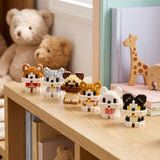 Wrapables Animal Building Blocks Set for Party Favors, Goodie Bag Stuffer, Stocking Stuffer (Set of 6), Dogs