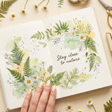 Wrapables Floral Botanical PVC Stickers for Scrapbooking, Journals, Stationery, DIY Crafts, Water Bottles, Phones, Laptops (Set of 4)