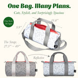 LOQI MOOMIN Pattern Reflective Medium Weekender, Tote Bag, Crossbody Bag