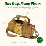 LOQI GUSTAV KLIMT The Kiss Recycled Medium Weekender, Handbag, Crossbody Bag