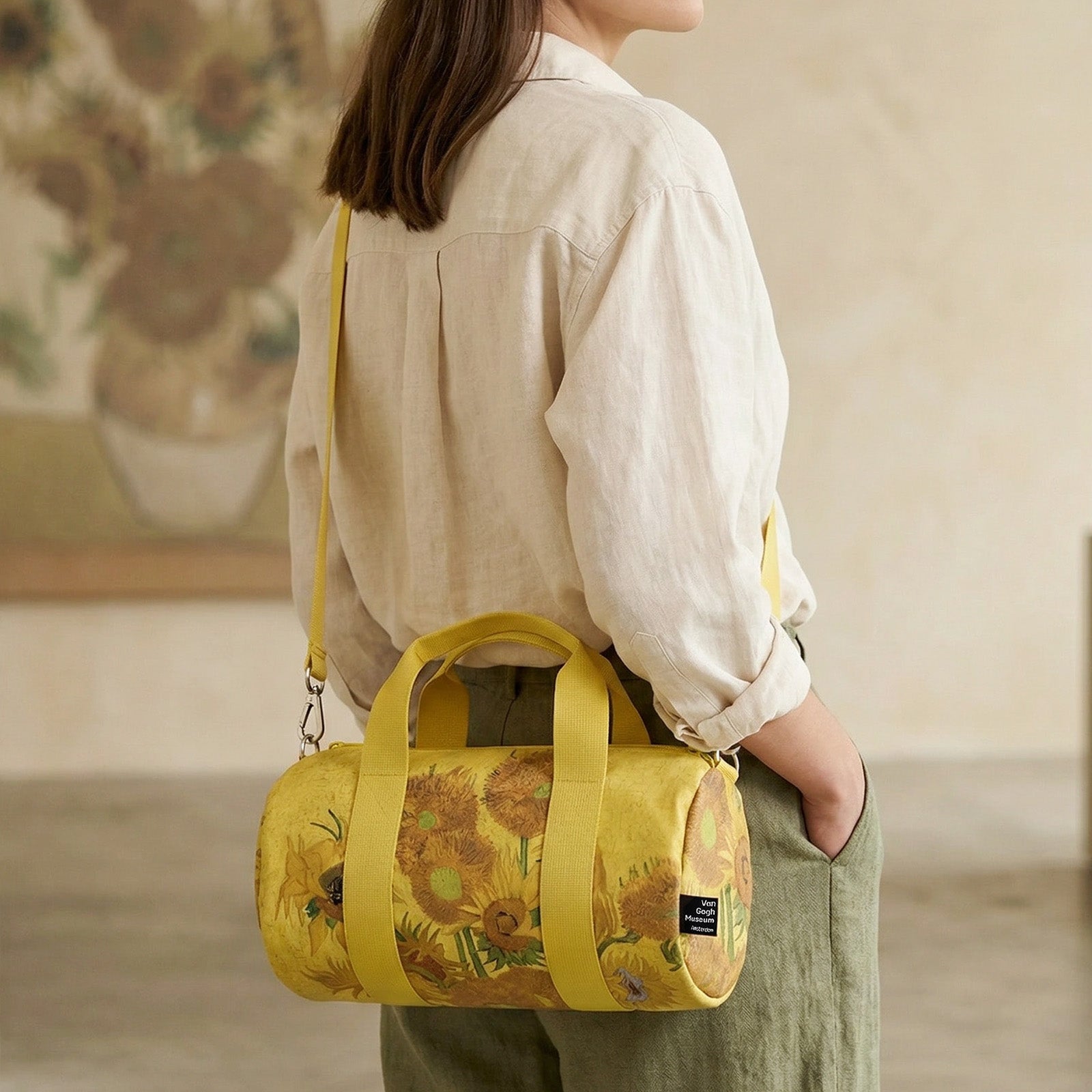 LOQI VINCENT VAN GOGH Sunflowers Recycled Medium Weekender, Handbag, Crossbody Bag