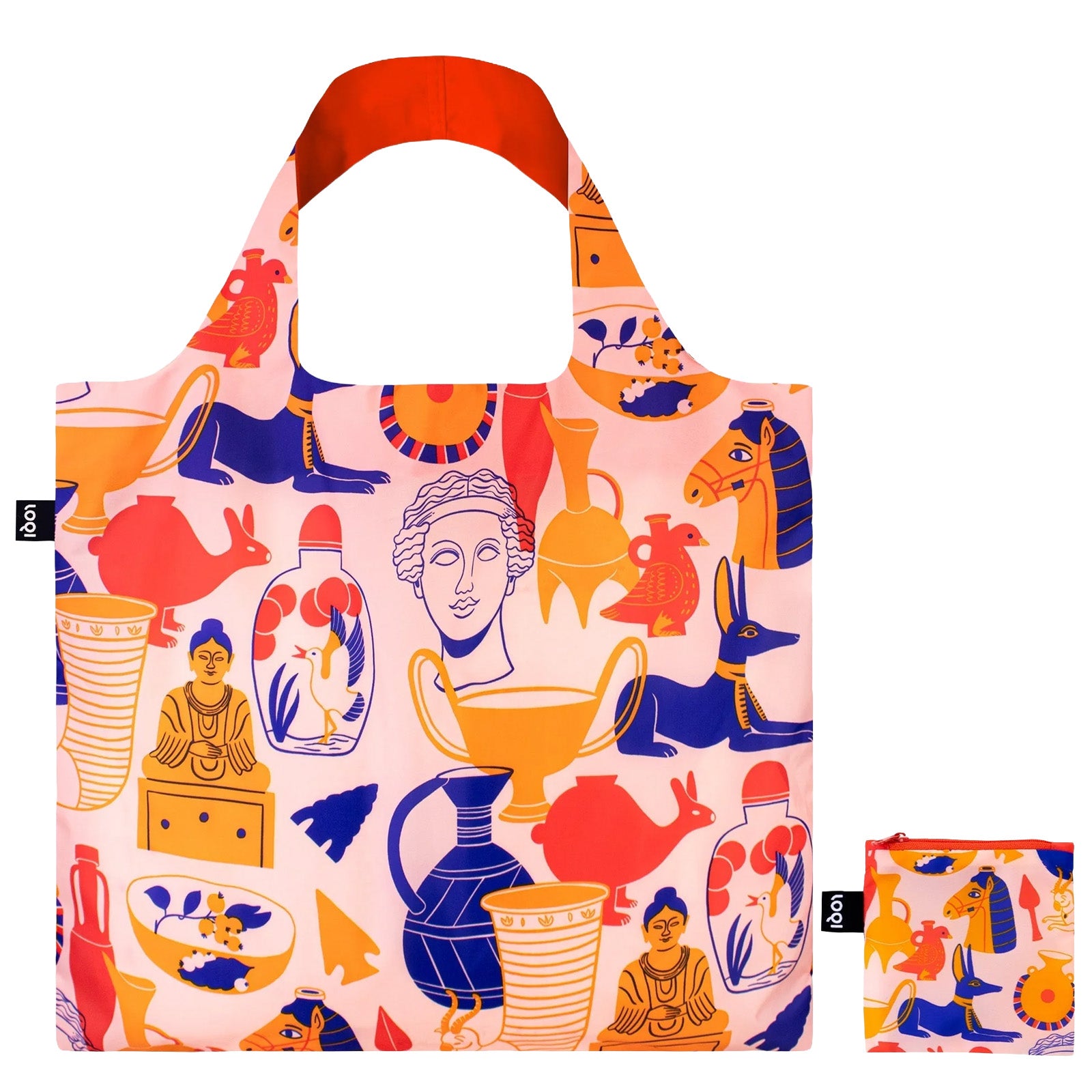 LOQI KIMBERLY CARPENTER Ancient Artifacts Recycled Reusable Shopping Bag