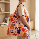 LOQI KIMBERLY CARPENTER Ancient Artifacts Recycled Reusable Shopping Bag (Set of 2)