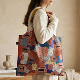 LOQI ADA NANGALA DIXON Water Dreaming Red Recycled Reusable Shopping Bag