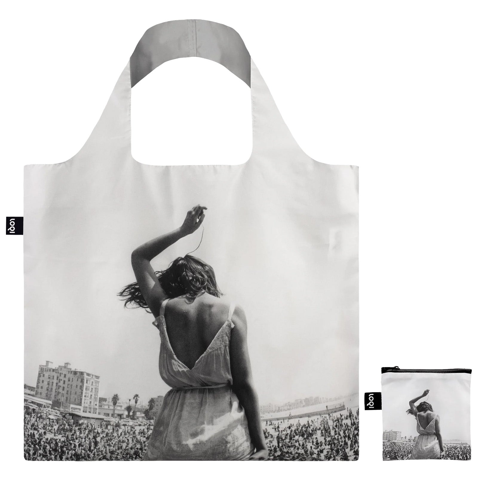 LOQI DENNIS STOCK Venice Beach Rock Festival Recycled Reusable Shopping Bag