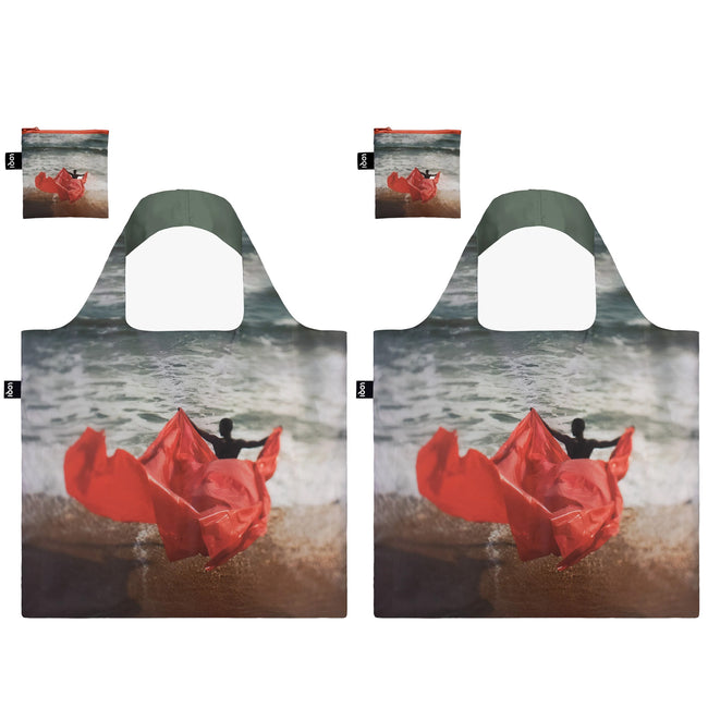 LOQI CRISTINA DE MIDDEL Midnight at the Crossroads Reusable Shopping Bag (Set of 2)