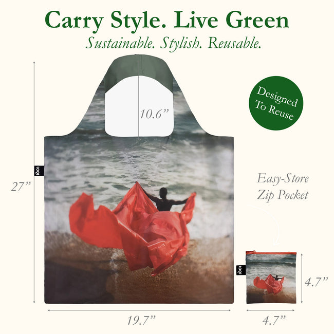 LOQI CRISTINA DE MIDDEL Midnight at the Crossroads Reusable Shopping Bag (Set of 2)