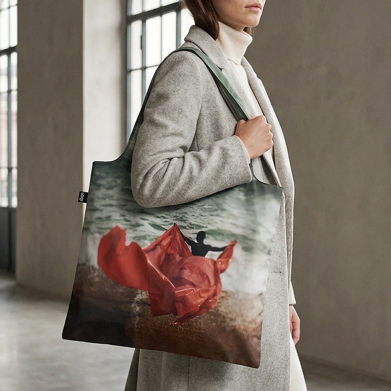 LOQI CRISTINA DE MIDDEL Midnight at the Crossroads Reusable Shopping Bag