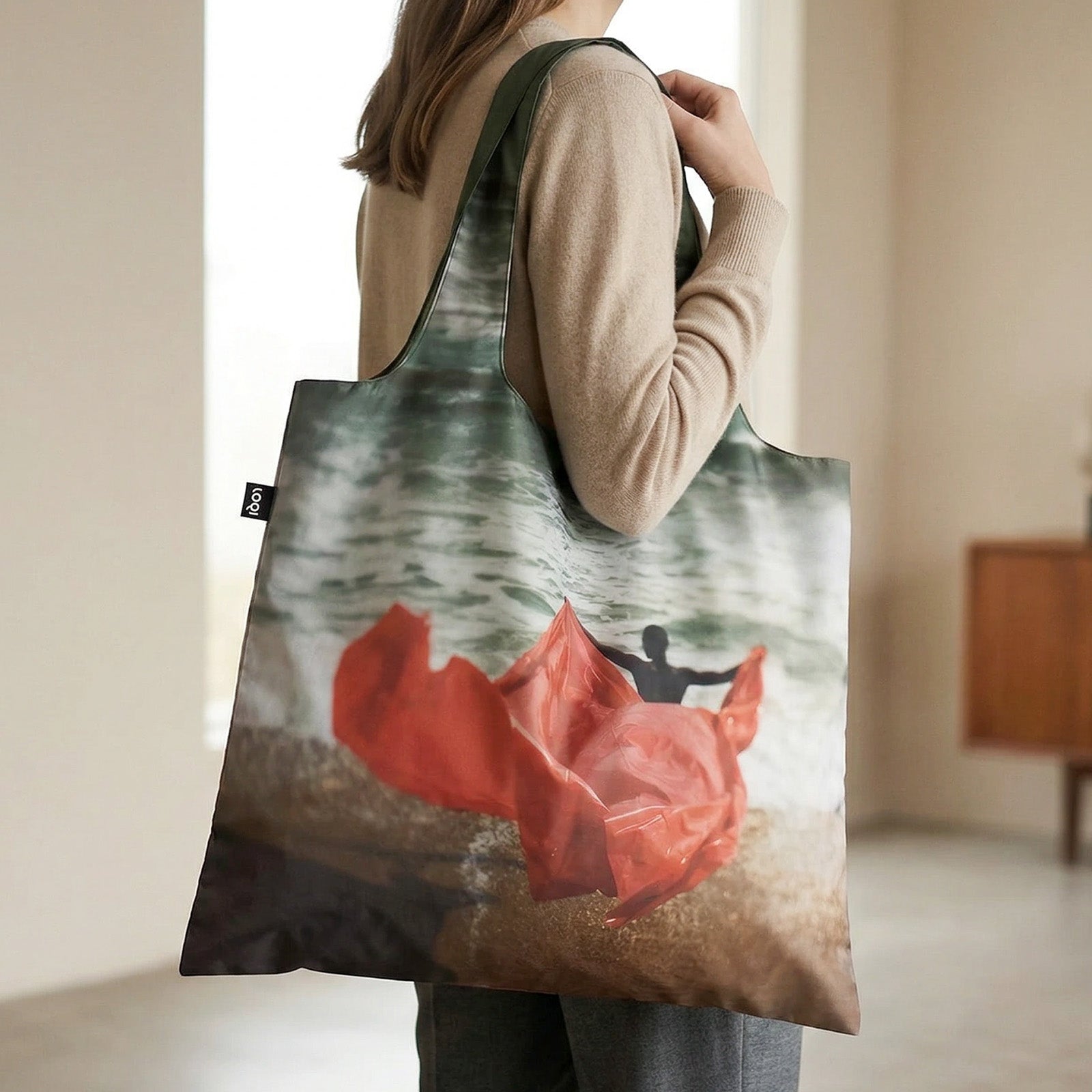 LOQI CRISTINA DE MIDDEL Midnight at the Crossroads Reusable Shopping Bag