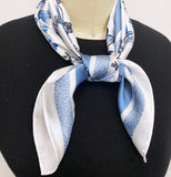 Wrapables Womens 2 Piece Silky Feeling Satin Square Scarf Set, 26.5x26.5 Inch Neckerchief [A74035, A75250], Dots Floral
