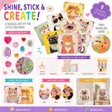 Wrapables Gem Sticker Art Kit, Diamond Painting Arts and Crafts Supplies, Gemstone Sticker DIY Crafts, Cats