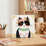 Wrapables Gem Sticker Art Kit, Diamond Painting Arts and Crafts Supplies, Gemstone Sticker DIY Crafts, Cats