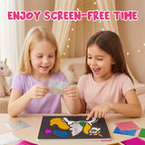 Wrapables Foil Art Kit, Mess-Free DIY Arts and Crafts Supplies, DIY Foil and Coloring Set For Girls Ages 3 and Up, Princess and Fantasy