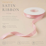 Wrapables Gift Wrapping, Wedding Decor, Floral Bouquets, DIY Crafts Satin Ribbon 3/8 Inch x 75 Yards (Set of 3), Pinks