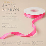 Wrapables Gift Wrapping, Wedding Decor, Floral Bouquets, DIY Crafts Satin Ribbon 3/8 Inch x 75 Yards (Set of 3), Pinks