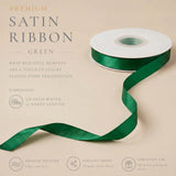 Wrapables Gift Wrapping, Wedding Decor, Floral Bouquets, DIY Crafts Satin Ribbon 3/8 Inch x 75 Yards (Set of 3), Greens