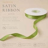 Wrapables Gift Wrapping, Wedding Decor, Floral Bouquets, DIY Crafts Satin Ribbon 3/8 Inch x 75 Yards (Set of 3), Greens
