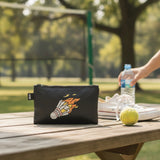 LOQI SNASK Tiger Black Recycled Zip Pockets, Travel Pouches