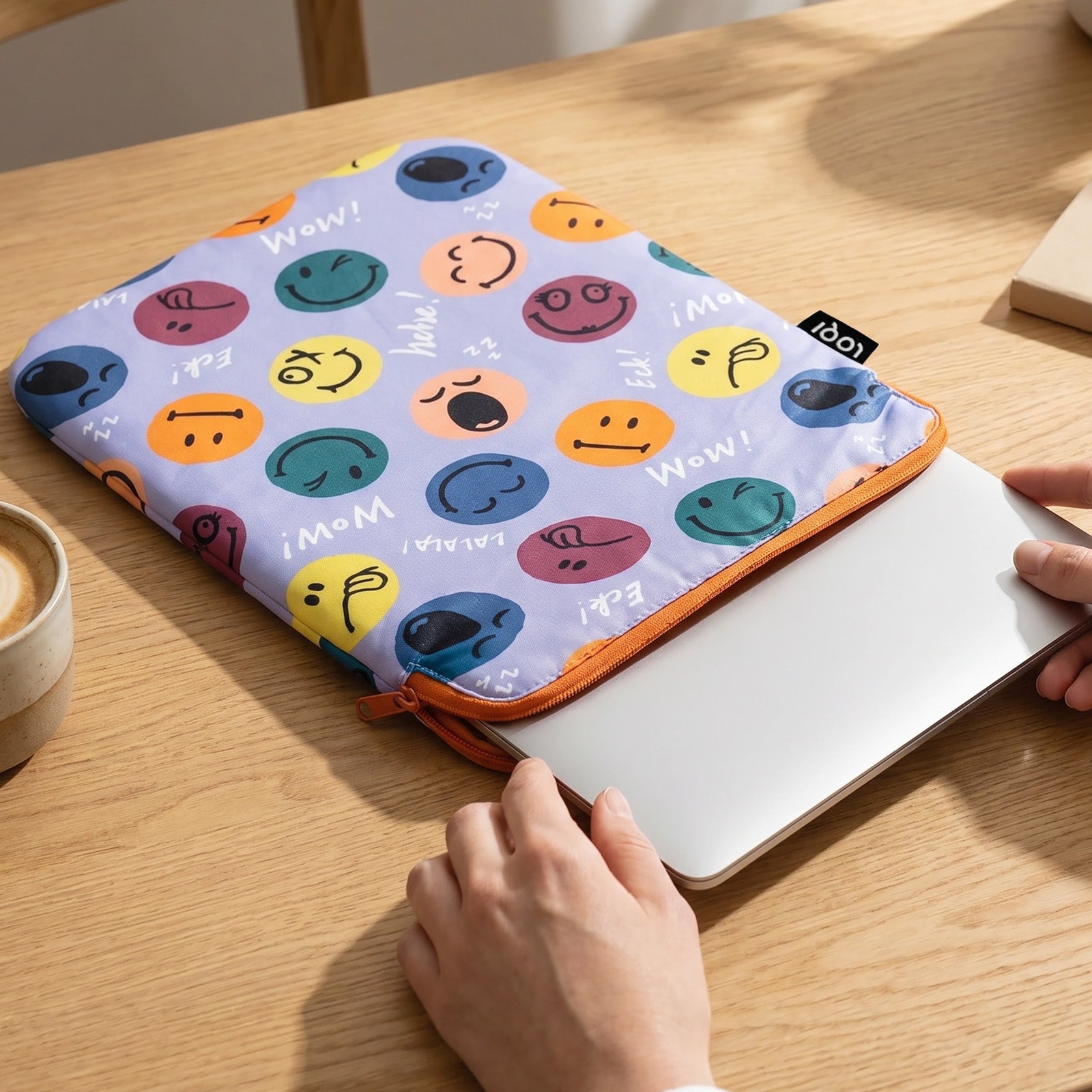 LOQI SMILEY Boys and Girls Recycled Laptop Sleeve