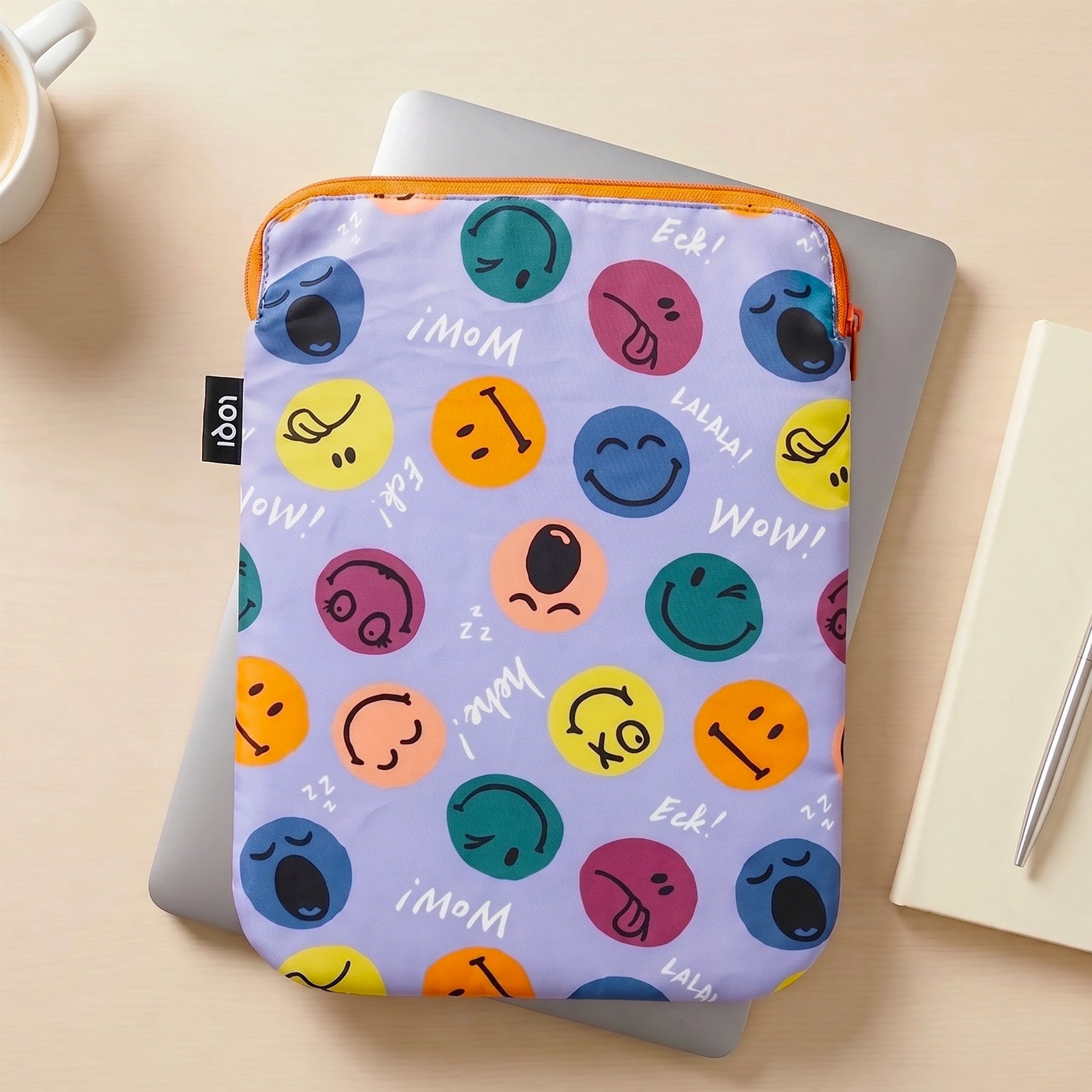 LOQI SMILEY Boys and Girls Recycled Laptop Sleeve