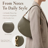 Wrapables A6 Shoulder Planner and Journal Bag, Refillable Undated Daily/Weekly Hardcover Premium Planner, Lined Journal Notebook, Sage Green
