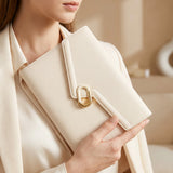 Wrapables Undated Daily/Weekly Planner, Journal Notebook, Refillable Hardcover Planner, A5 Lightning Planner and Journal Clutch, Pearl Allure