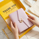 Wrapables Undated Daily/Weekly Planner, Journal Notebook, Refillable Hardcover Planner, A5 Lightning Planner and Journal Clutch, Rose Petal