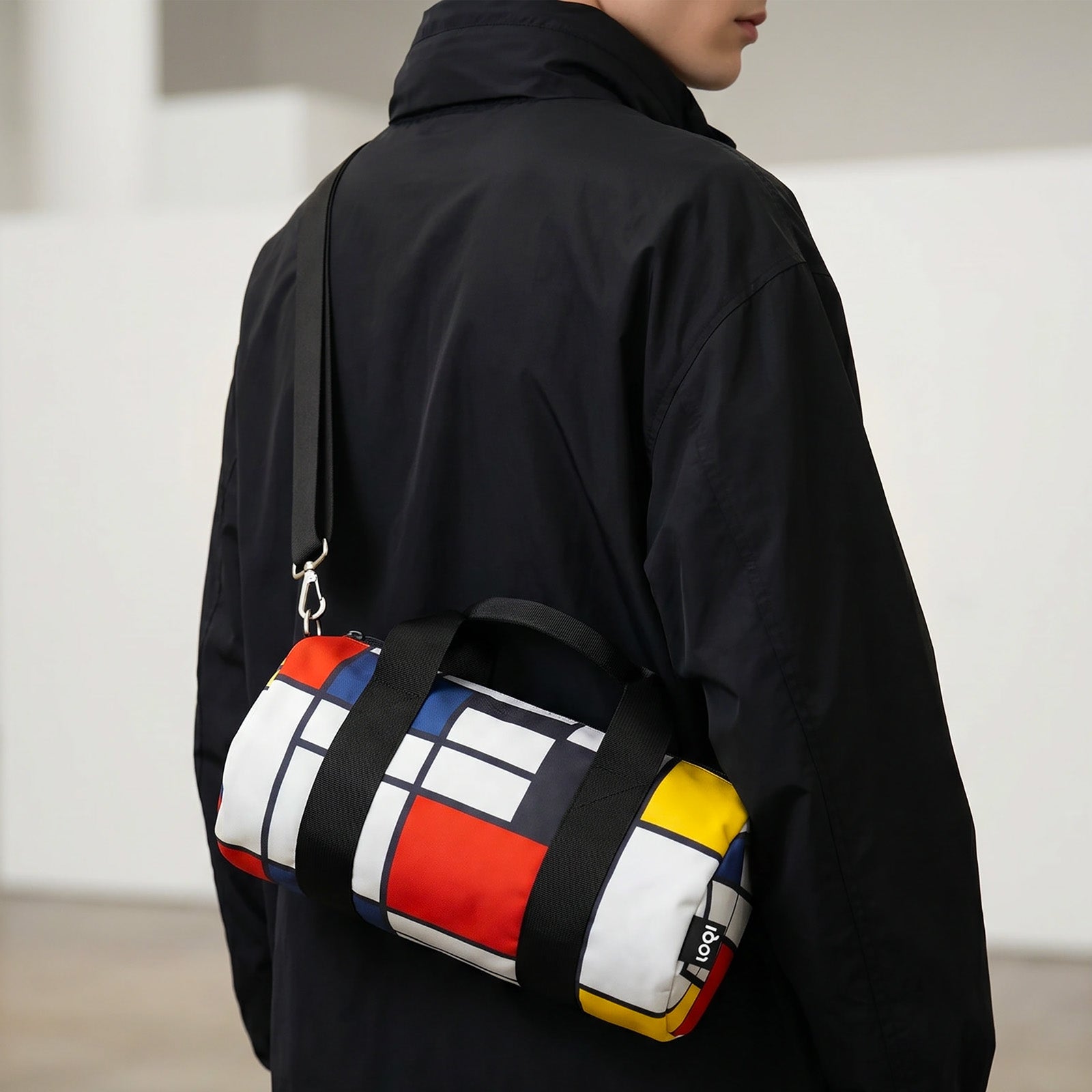 LOQI PIET MONDRIAN Composition Recycled Medium Weekender, Handbag, Crossbody Bag
