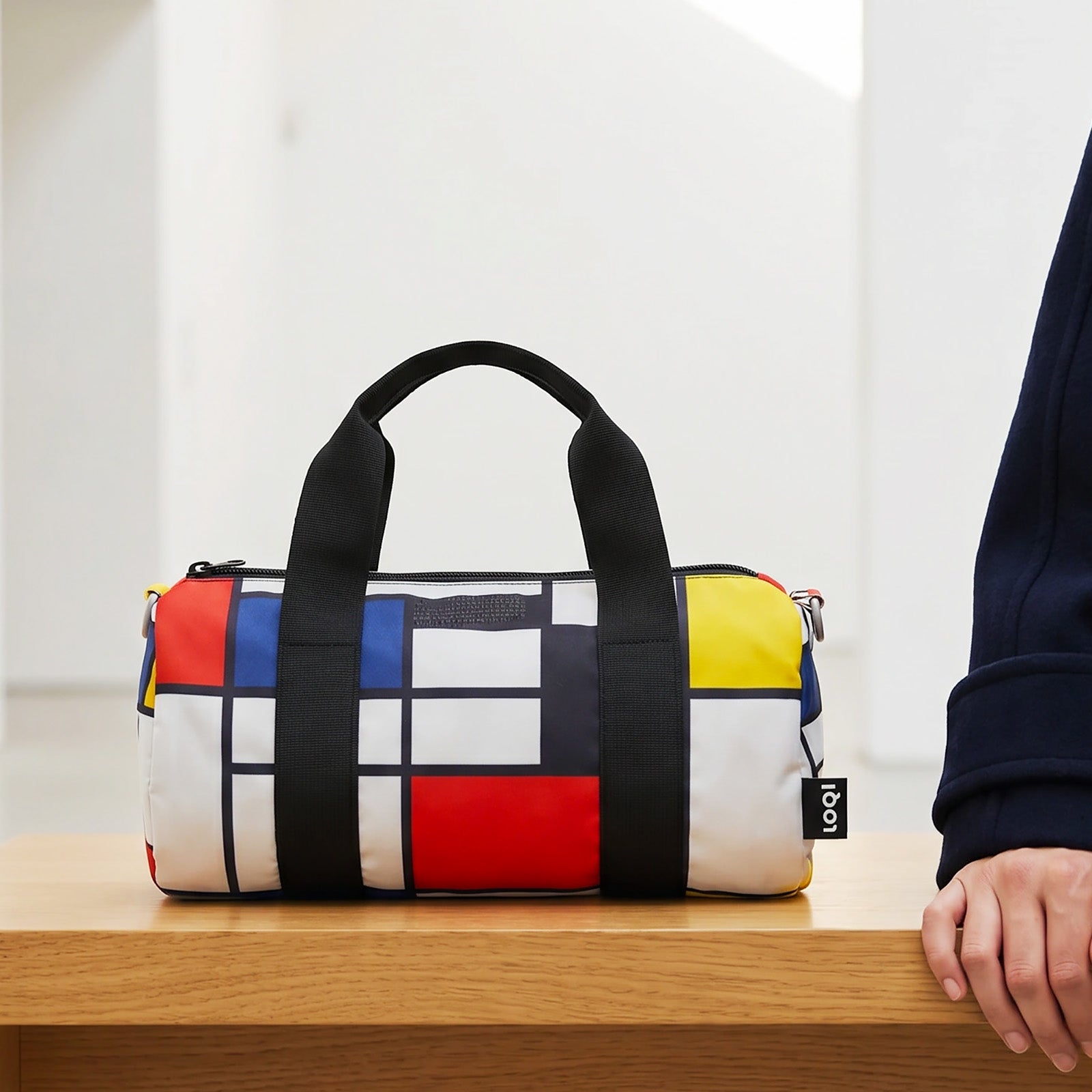 LOQI PIET MONDRIAN Composition Recycled Medium Weekender, Handbag, Crossbody Bag