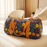 LOQI SMILEY Boys and Girls Recycled Weekender, Duffle Bag, Travel Carry-On Bag, Overnight Bag
