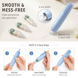 Wrapables Double-Sided Retractable Glue Tape Pens with Refills, for Scrapbooking Supplies, Journaling, Photos, Card-Making, Crafts, Office (Set of 3)