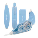 Wrapables Aesthetic White Correction Tape Set, Smooth Pull Out White Correction Tape for Office Supplies (Set of 5), Blue