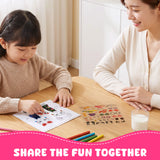 Wrapables Dress Up Sticker and Activity Book for Kids, Girls Sticker and Coloring Activity Book, Fashionista