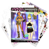 Wrapables Dress Up Sticker Book for Kids, Girls Sticker and Coloring Activity Book, Creativity Book, Fashion Diva