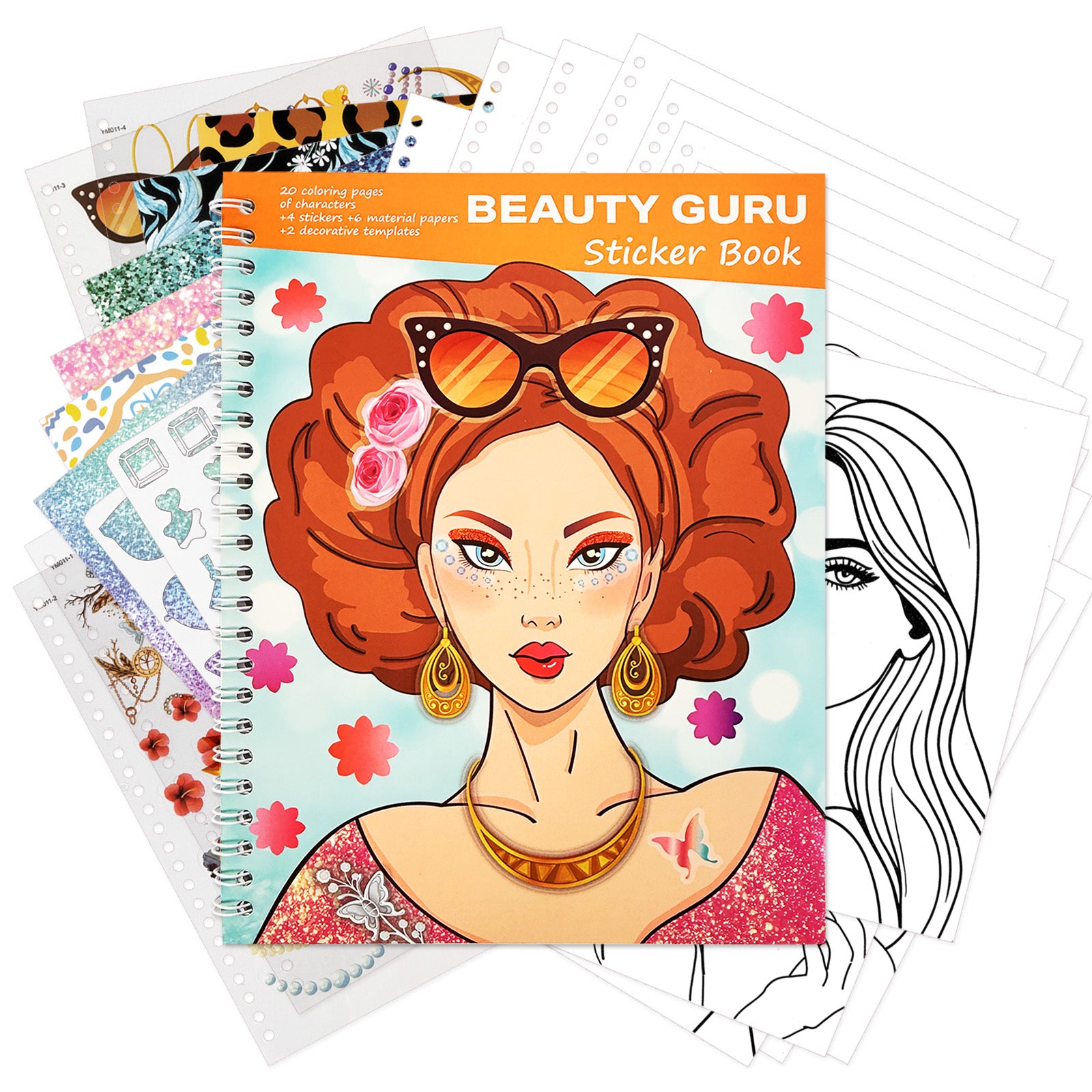 Wrapables Dress Up Sticker Book for Kids, Girls Sticker and Coloring Activity Book, Creativity Book, Fashion Stylist