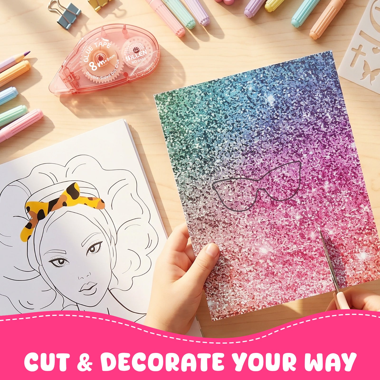 Wrapables Dress Up Sticker Book for Kids, Girls Sticker and Coloring Activity Book, Creativity Book, Fashion Stylist