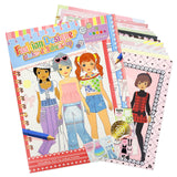 Wrapables Fashion Designer Dress Up Coloring and Sticker Activity Book, Reusable Sticker Book, Creativity Book