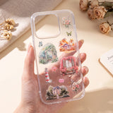 Wrapables Seasons Scenery PET Scrapbooking Stickers for Scrapbooking, Junk Journals, Stationery, DIY Crafts, Water Bottles (Set of 2), Spring Summer