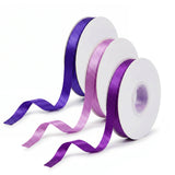 Wrapables Gift Wrapping, Wedding Decor, Floral Bouquets, DIY Crafts Satin Ribbon 3/8 Inch x 75 Yards (Set of 3), Purples