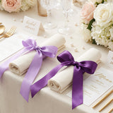 Wrapables Gift Wrapping, Wedding Decor, Floral Bouquets, DIY Crafts Satin Ribbon 1 Inch x 50 Yards (Set of 2), Purples