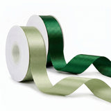Wrapables Gift Wrapping, Wedding Decor, Floral Bouquets, DIY Crafts Satin Ribbon 1 Inch x 50 Yards (Set of 2), Greens