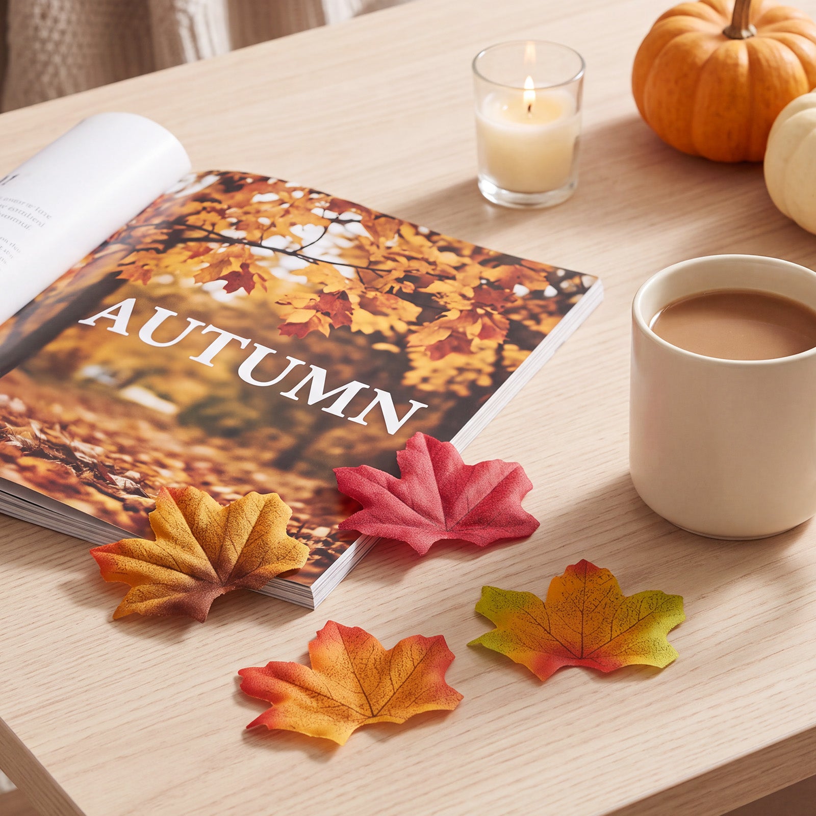 Wrapables Artificial Maple Leaves, Fall, Autumn, Thanksgiving Decor for Weddings, Parties, Table, DIY Crafts (200pcs)